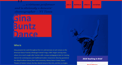 Desktop Screenshot of ginabuntzdance.com