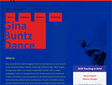 Tablet Screenshot of ginabuntzdance.com